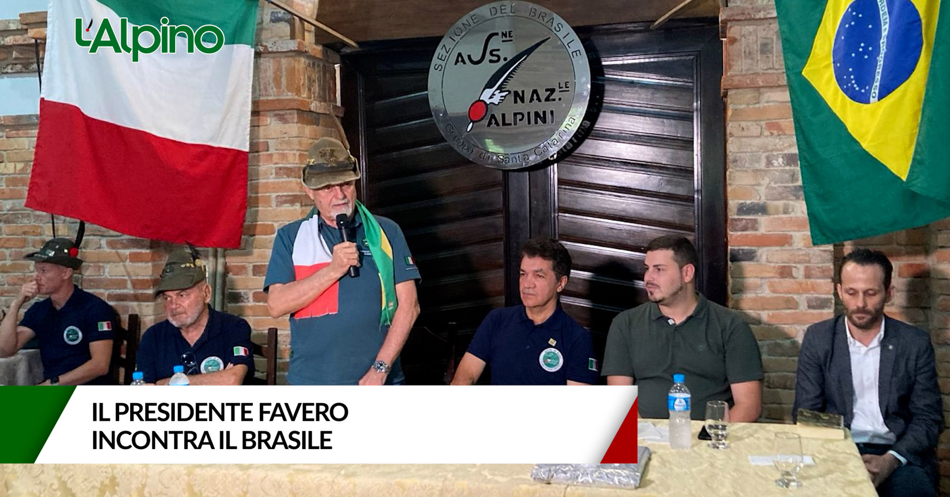 L'Alpino - Il presidente Favero incontra il Brasile