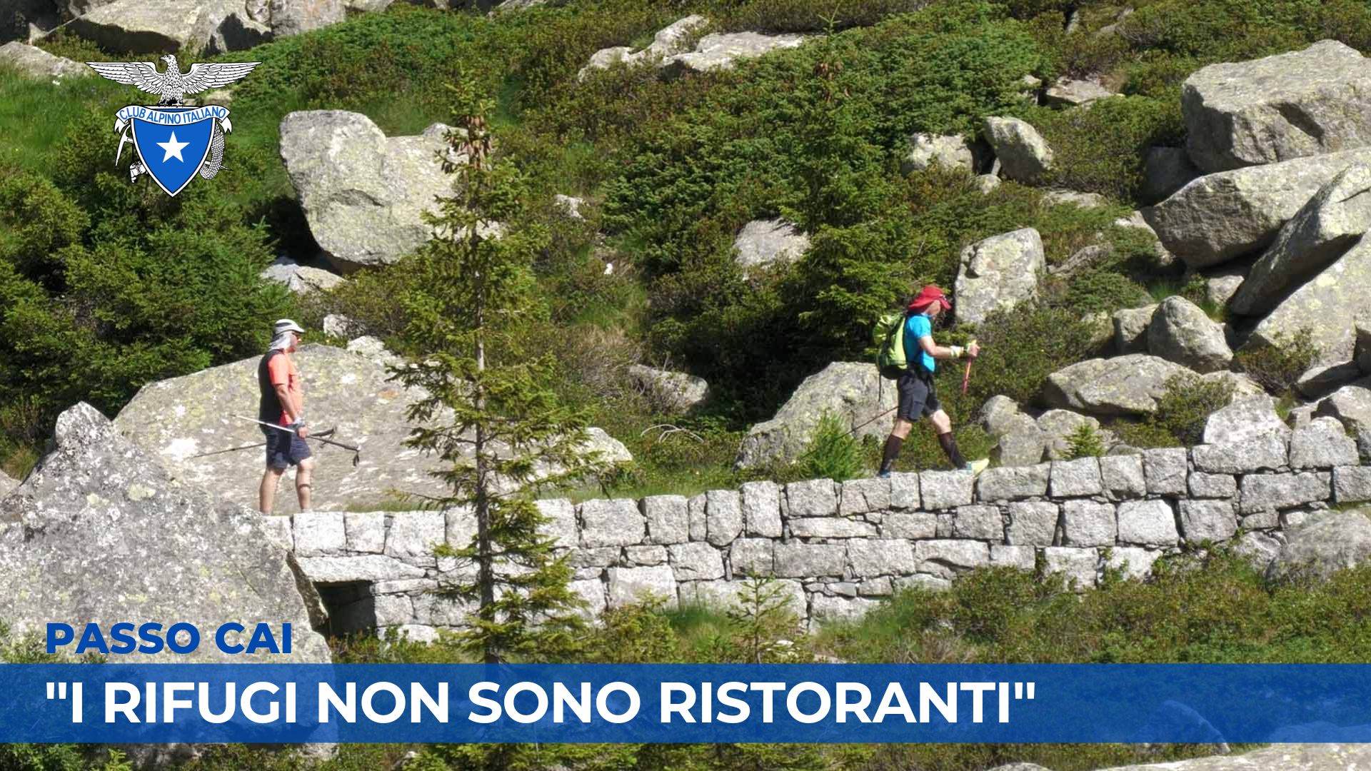 Passo Cai: ''I rifugi non sono ristoranti''