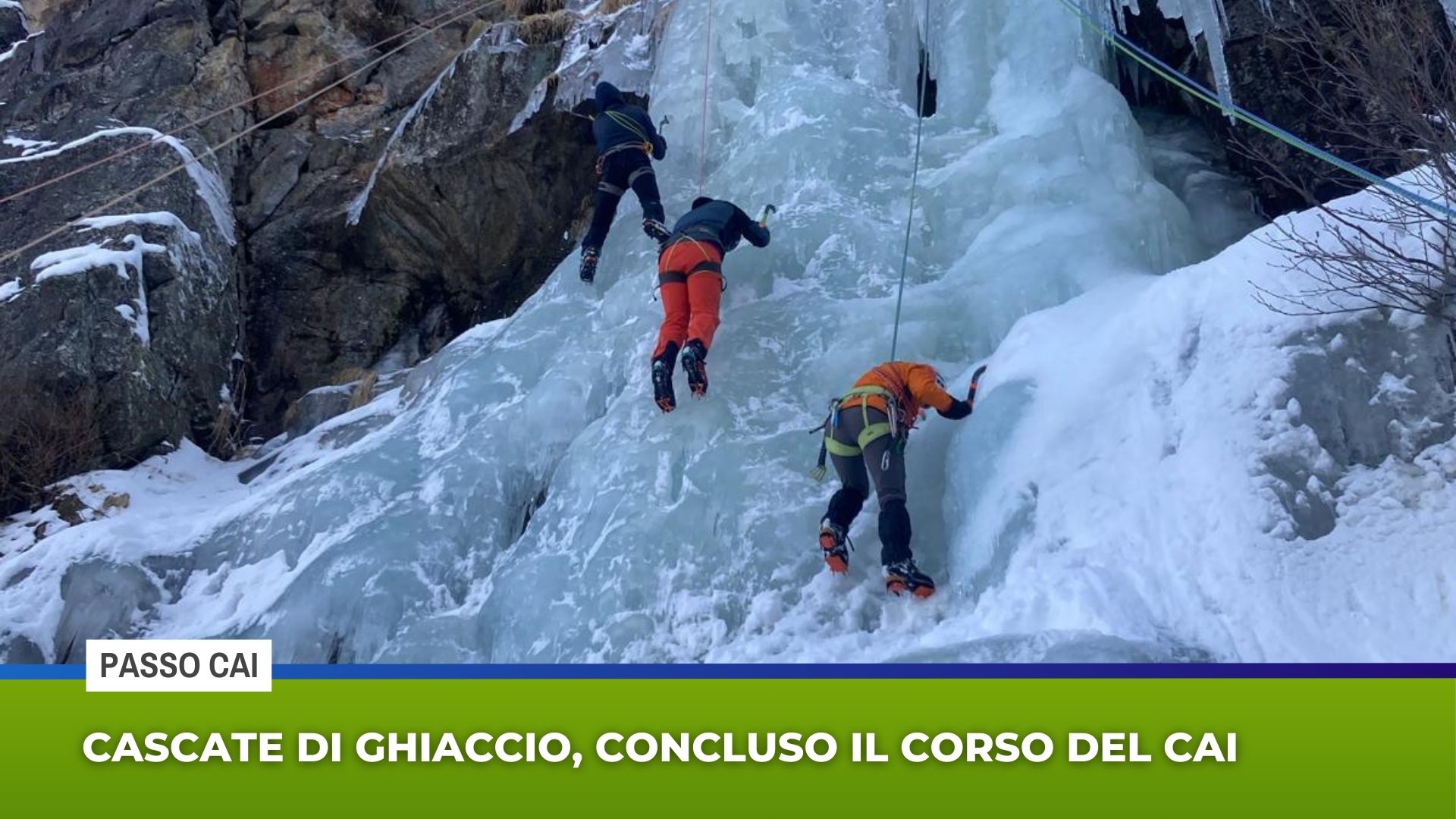 Cascate di ghiaccio, concluso il corso del Cai