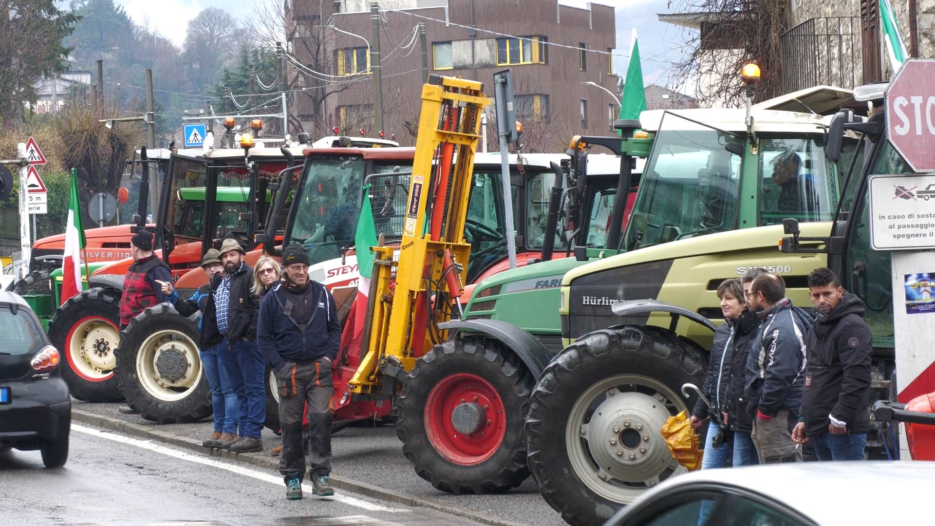 La protesta dei trattori arriva a Breno