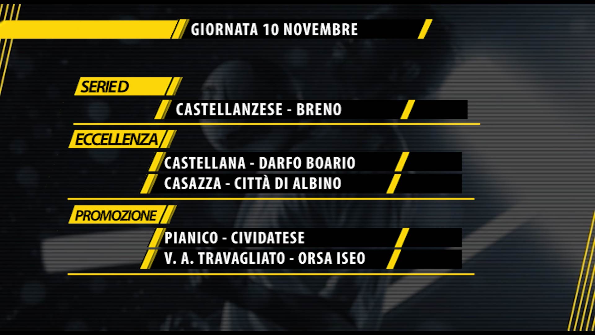 Giornata del calcio locale ricca di impegni in trasferta