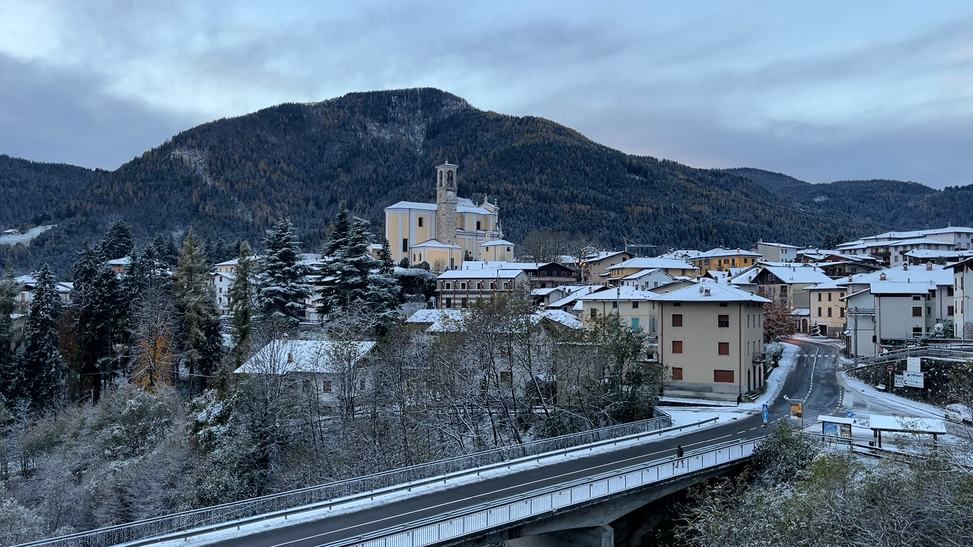 Neve fino a bassa quota, pochi centimetri ma cambia il paesaggio